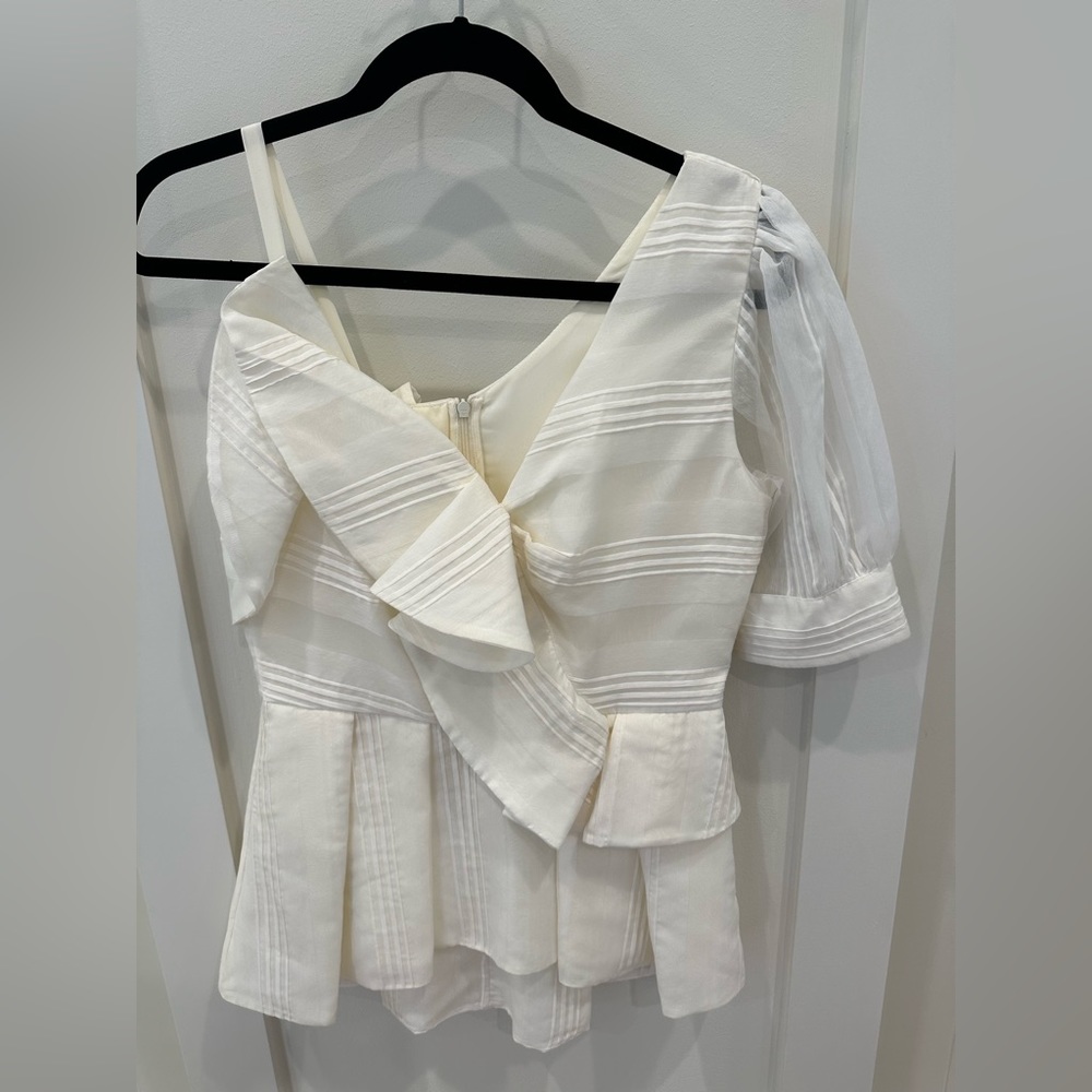 Hunter Bell One Shoulder Pleated Top